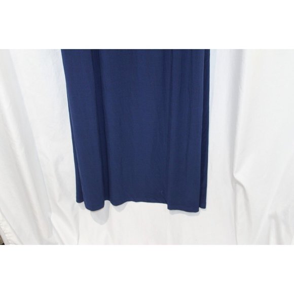 NWT NY Collection Womens Blue Sleeveless Surplice Neckline Maxi Dress 1X - Picture 3 of 5